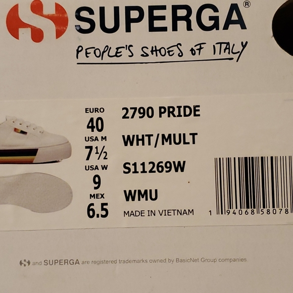 🏳️‍🌈FINAL💸DROP☆Superga 2790 Pride☆NWT/NIB☆EU40•W9•M7½☆🏳️‍🌈 - Picture 6 of 7